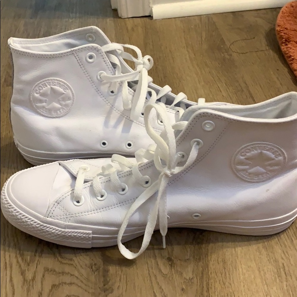 men’s high top leather monochrome converse